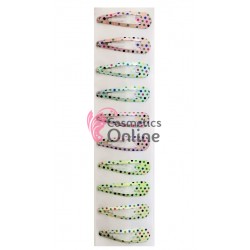 Clipsuri metalice pentru coafor CLP34, set 10 bucati color